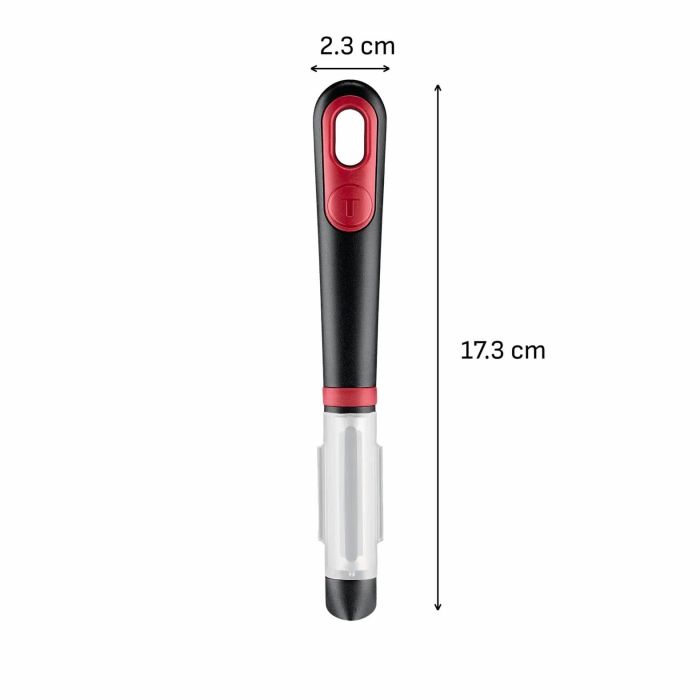 Овочечистка Tefal Ingenio+, нержавіюча сталь, пластик, червоно-чорний