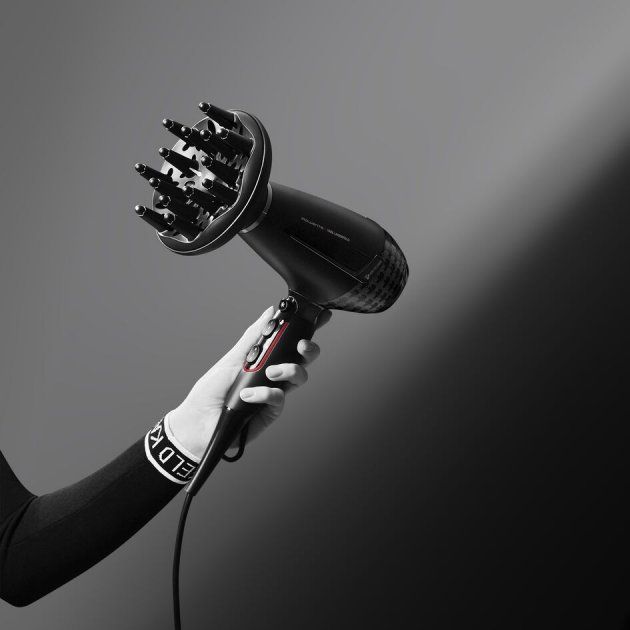 Фен Rowenta x Karl Lagerfeld K/Pro Stylist, 2200Вт, 3 режими, іоніз-я, дифузор, 2 концентратора, хол. обдув, чорний