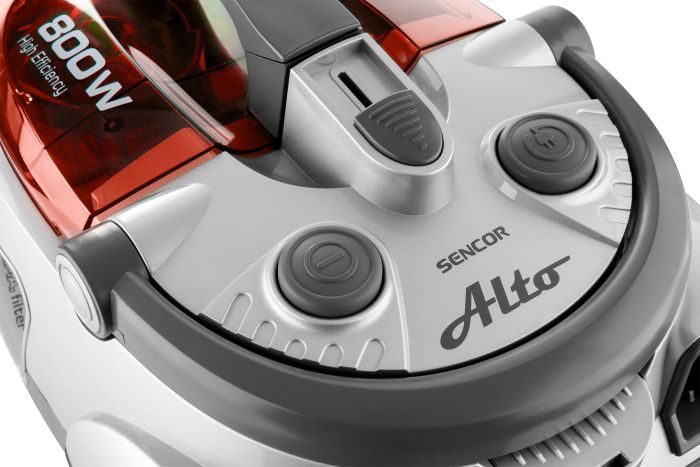 Пылесос Sencor контейнерный Alto, 800Вт, конт пыль -1.5л, НЕРА, красно-серый