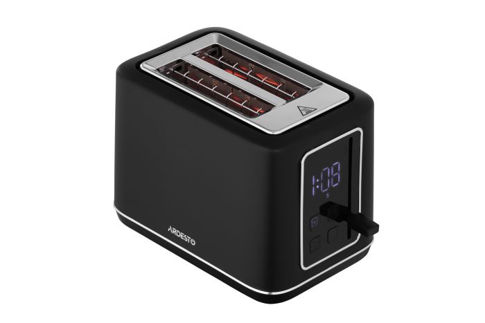 Тостер Ardesto Elegance 800Вт, LED дисплей, пластик, чорний