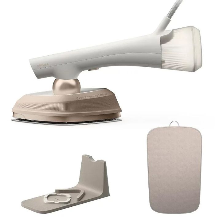 Відпарювач-праска Philips OneTurn, 1800Вт, 200мл, паровий удар -90гр, поворот для зміни типу девайса, алюміній, білий
