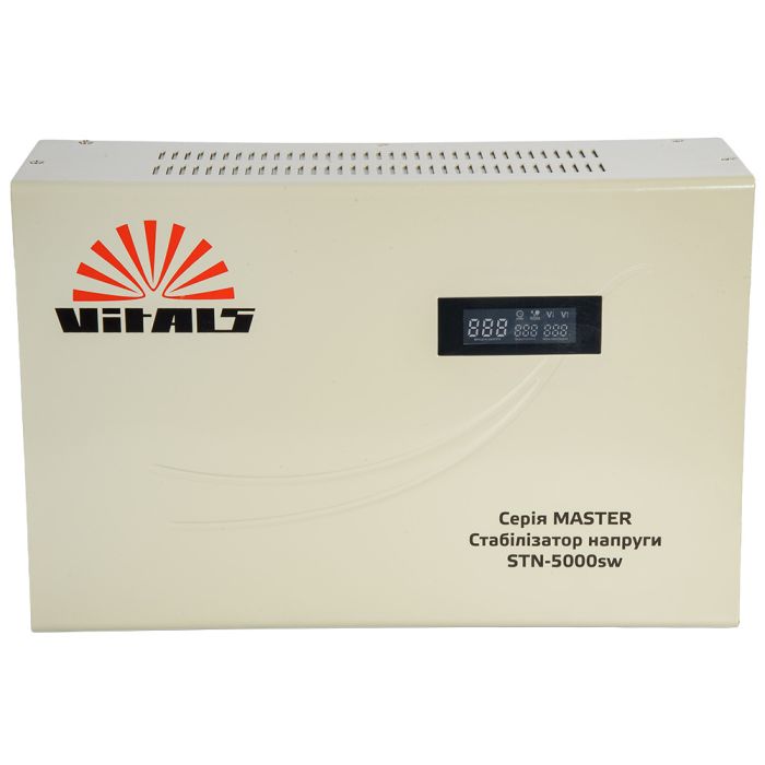 Стабілізатор напруги Vitals Master STN-5000sw 3000Вт 5000ВА 100-260В однофазний 15кг