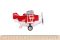 Самолет металический инерционный Same Toy Aircraft красный