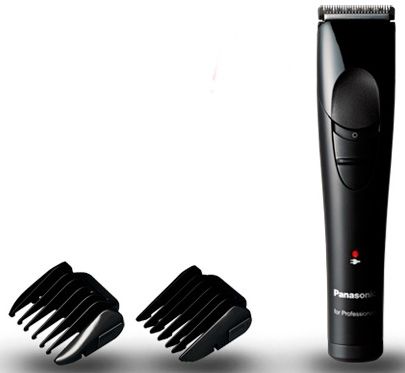 Машинка для стриження  Panasonic, мережа+акум., роторний мотор, насадок-2, сталь, чорний