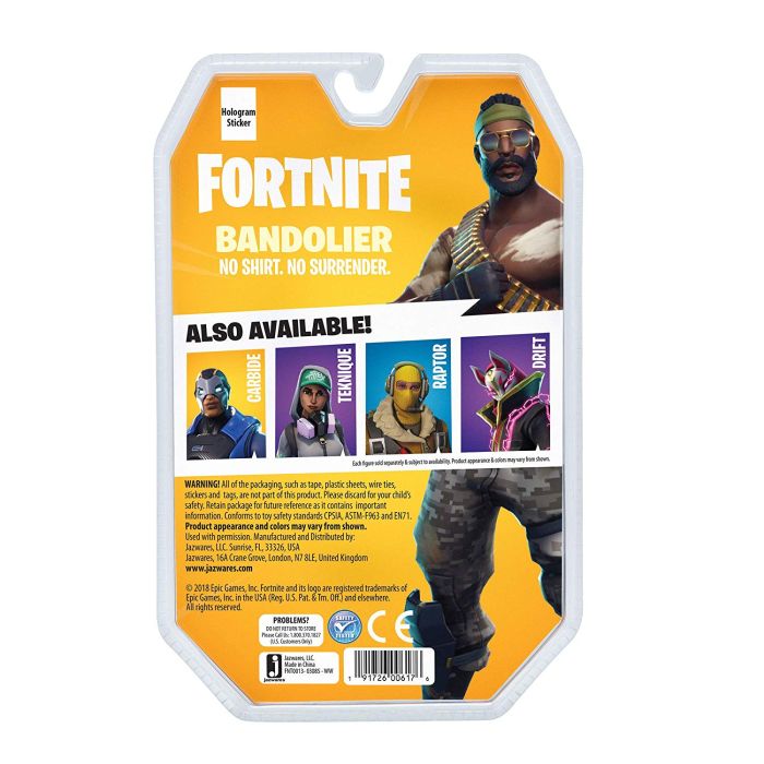 Коллекционная фигурка Fortnite Solo Mode Bandolier, 10см