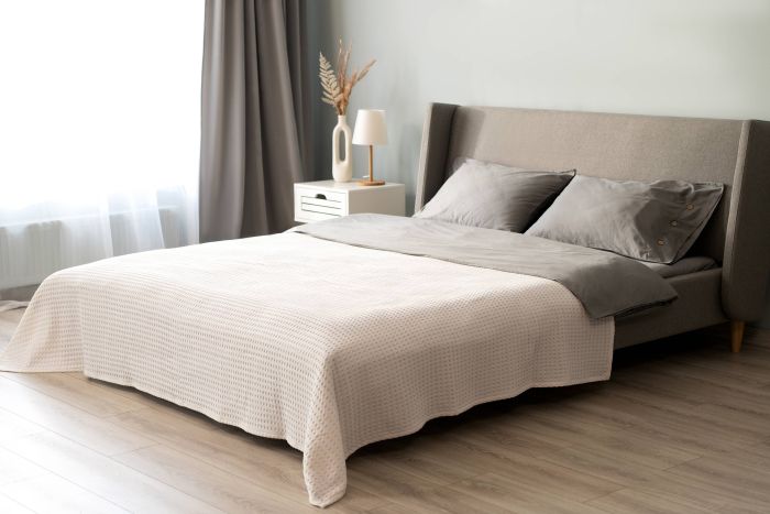 Плед Ardesto Pique 220x230см, 100% хлопок, айвори