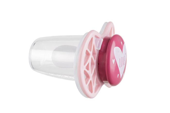 Пустышка Nuvita 7065 Air55 Cool симметрическая 0m+ "LOVE" розово-персиковая