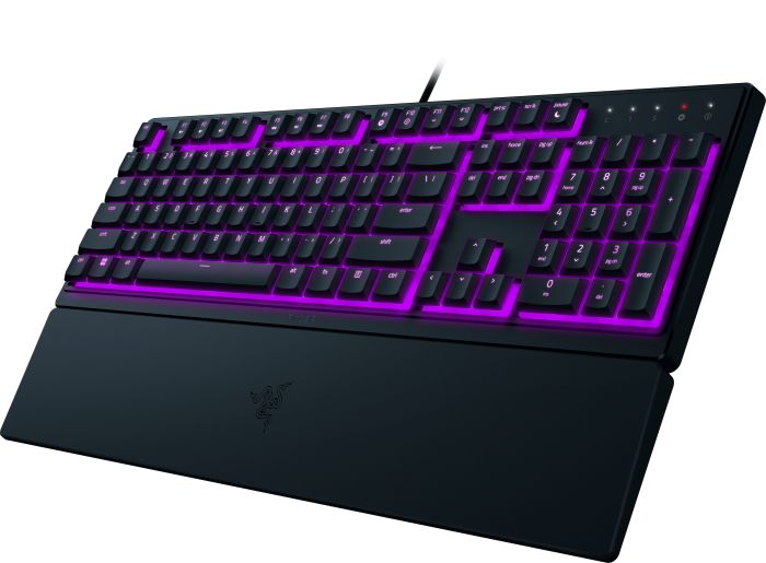 Клавиатура мембранная Razer Ornata V3 X 104key, USB-A, EN/UK, RGB, чёрный