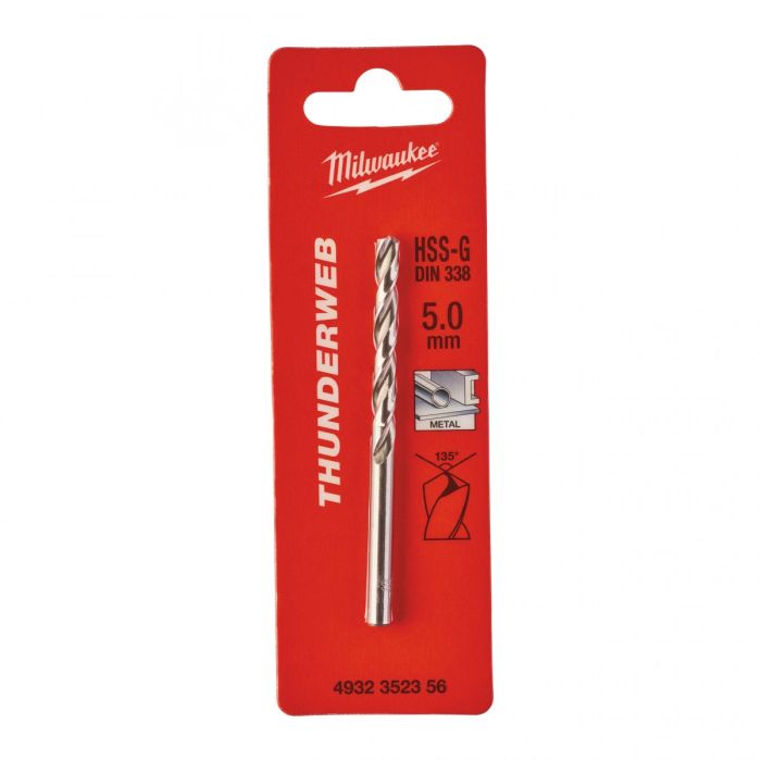 Свердло по металу Milwaukee Thunderweb HSS-G, 5х52х86мм