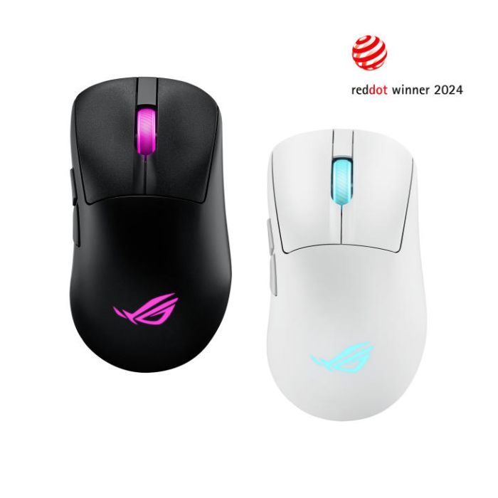 Мышь ASUS ROG Keris II Origin, RGB, USB-A/WL/BT, чёрный