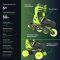 Роликові ковзани Neon Combo, розмір 34-37, салатовий