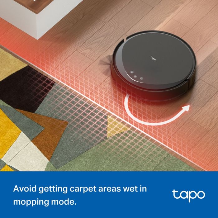 Робот-пилосмок TP-LINK TAPO RV 20 MAX LIDAR з підтримкою вологого прибирання + док-станція