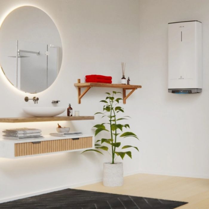 Водонагреватель электрический Ariston VELIS DUNE WIFI 100 EU плоский, слим, 100л, 2*1,5 кВт, эмал-ный нагр.эл., ун. монтаж, эл. упр-ние, B, Италия, белый