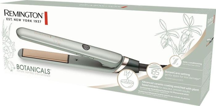 Випрямитель Remington Botanicals, >300Вт, темп.режимов-10, 150-230С, дисплей, керамика, серо-зеленый