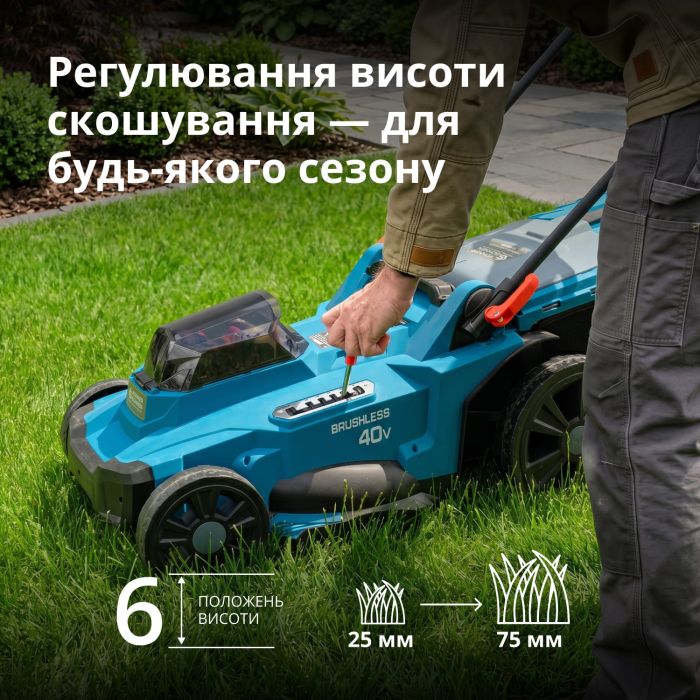 Набор из двух аккумуляторных инструментов Konner&Sohnen KS 43LM-BCT40V-SET 40В(20+20В) газонокосилка KS 43LM-40V и триммер садовый KS BCT-40V акб 2х4А·час ЗП 22.5кг