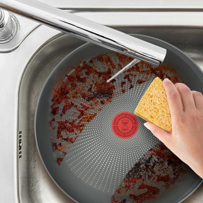 Сковорода Tefal Halo EUCALYPTUS, 24 см, алюминий, бакелит, серый