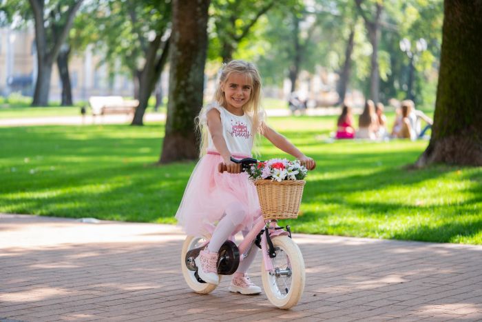 Дитячий велосипед Miqilong RM 12" рожевий
