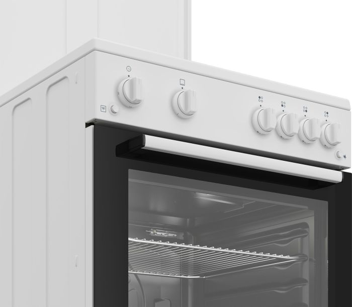 Плита Beko газовая,64л, 60x60см, таймер, белый