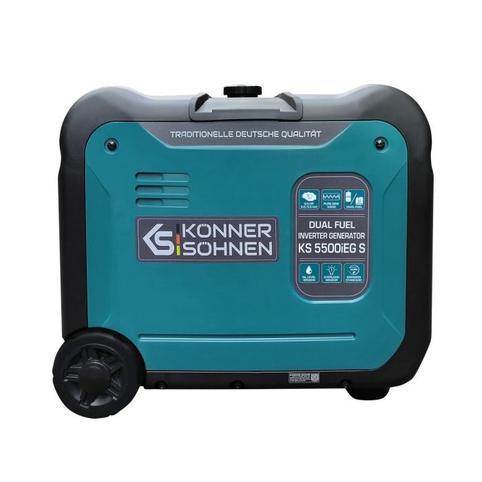 Генератор газо-бензиновый инверторный Konner&Sohnen KS 5500iEG S, 230В, 5.5кВт, электростартер, 52.5кг