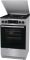 Плита Gorenje комбінована, 70л, 50x60см, метал. кришка, дисплей, IconLed, емальовані реш, титан