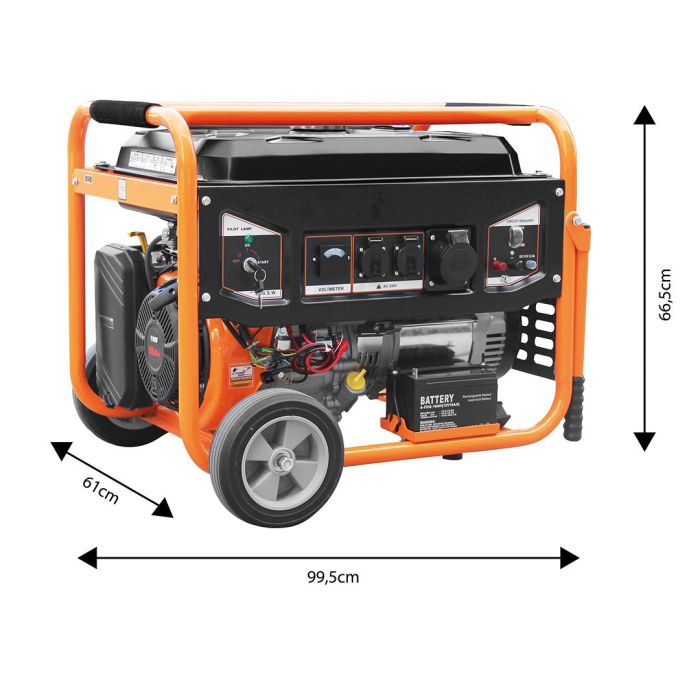 Генератор бензиновий Neo Tools 230В (1 фаза), 6/6.5кВт, електростартер, AVR, 85кг
