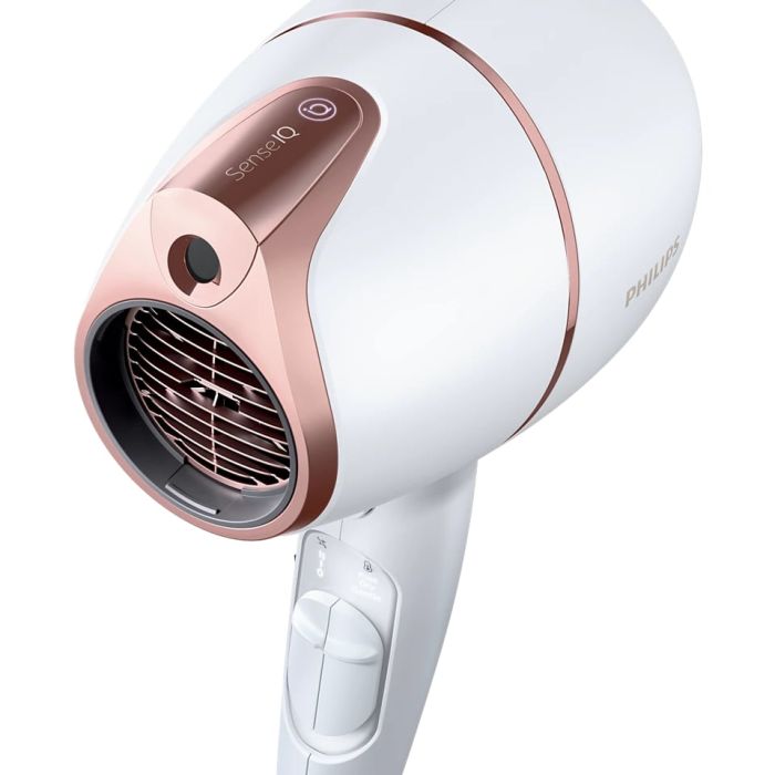 Фен Philips Prestige, 1800Вт, режимов-3, дифузор, хол. обдув, екорежим, хол.обдув, бело-розовый