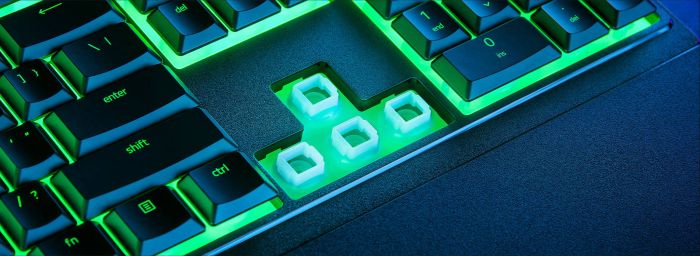 Клавиатура мембранная Razer Ornata V3 X 104key, USB-A, EN/UK, RGB, чёрный