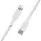 Кабель USB-C > Lightning зарядки/синхронизации Belkin 1м, 30Вт, Type-C, витой, белый