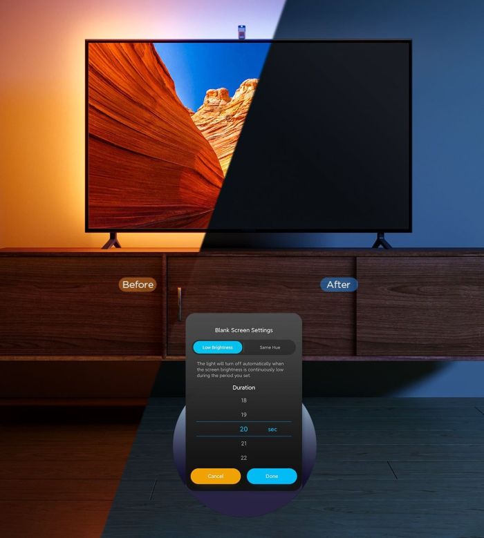 Набір адаптивного підсвічування Govee H6097 TV Backlight 3 Lite 40-50', RGBICW, WI-FI/Bluetooth, чорний