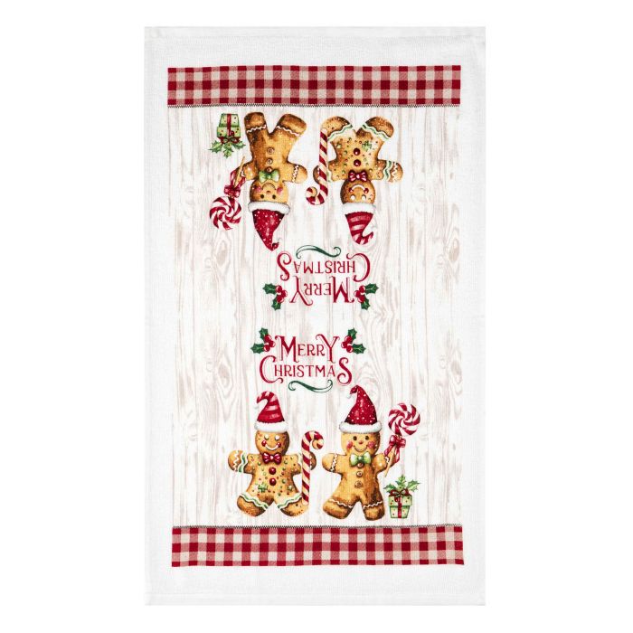 Подарочный набор для кухни Ardesto Christmas Gingerbread, 3шт, 100% хлопок (полотенечко), 100% полиэстер (прихватки), красный