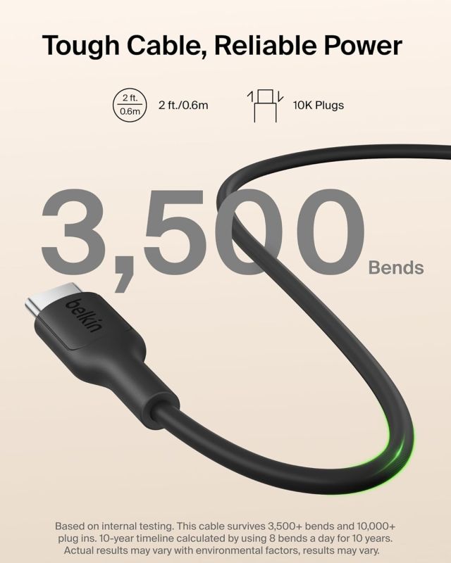 Акумулятор портативний літій-іонний Power Bank Belkin 5000мА·год, 20Вт PD/Qi2 15Вт, Magnetic Kickstand, чорний