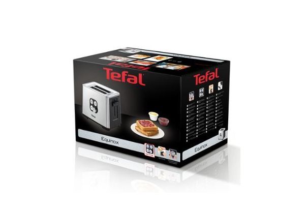 Тостер Tefal Cube 900Вт, металл/пластик, черный