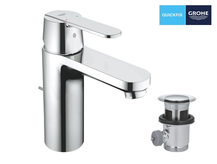 Смеситель для раковины Grohe Get M дл. излива - 122мм, неповоротный, 1 рычаг, хром