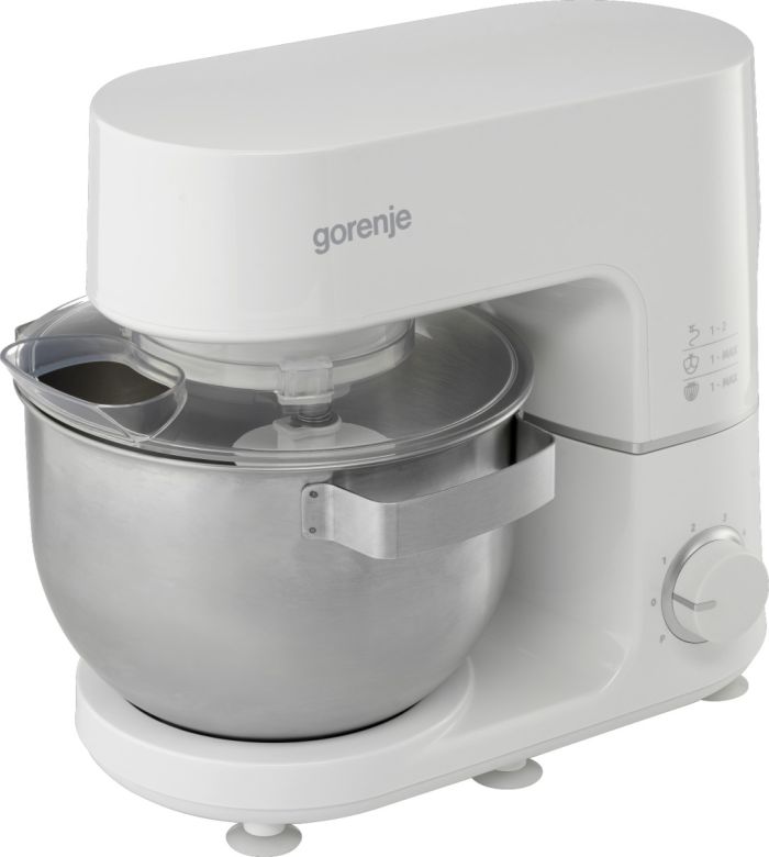 Кухонна машина Gorenje 800Вт, чаша-метал, корпус-метал, насадок-3, білий