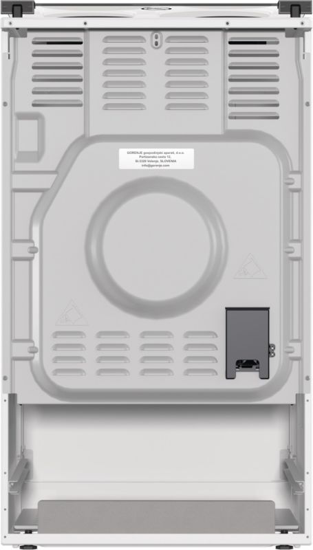 Плита Gorenje електрична , 68л, 50x60см, гриль, білий