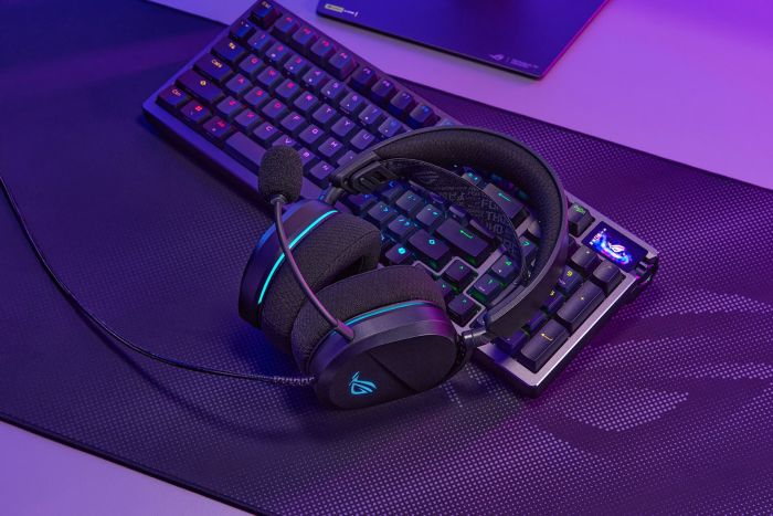 Гарнитура игровая ASUS ROG Pelta Core USB-C, RGB, чёрный