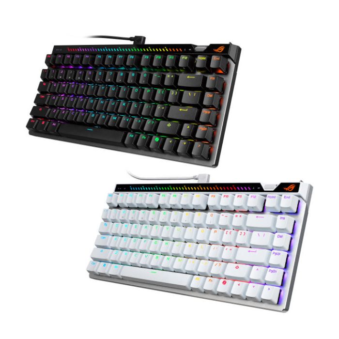Клавіатура механічна ASUS ROG Falchion Ace 75 HE, 83key, HFX  V2 Magnetic Switches, USB-A, EN, RGB, чорний
