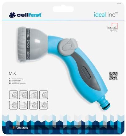 Ороситель пистолетный  Cellfast MIX IDEAL, 8 режимов, регулировка напора