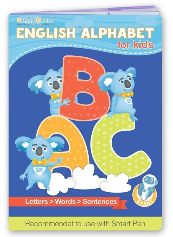 Аудио Доска-Пазл Smart Koala двуязычная English ABC и книга с интерактивной способностью