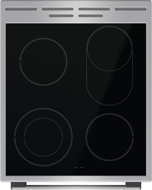 Плита Gorenje електрична склокерамічна, 70л, 50x60см, дисплей, приготування з паром, програматор, нерж