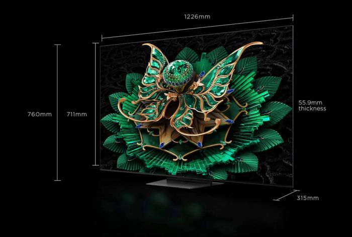 Телевізор 55" TCL MiniLED 4K 144Hz Smart Google TV Black Bang & Olufsen sound