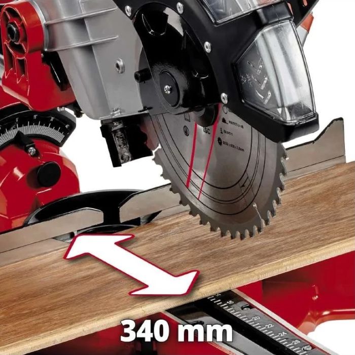Пила торцовочная Einhell TC-SM 2534/1 Dual, с протяжкой, 2100Вт, диск 250мм, лазер, 14.3кг