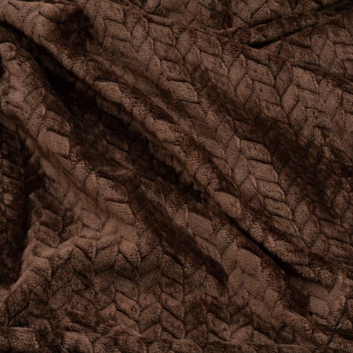 Плед Ardesto Jacquard Braid 200х220см, 100% поліестер, коричневий