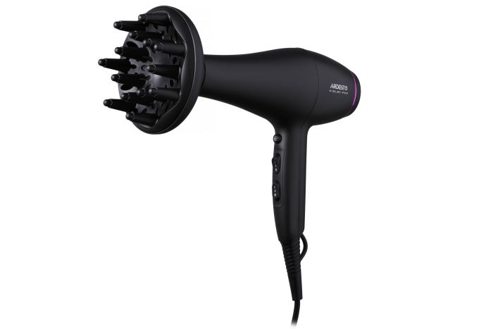 Фен Ardesto Violet PRO , 1850-2200Вт, 2 швидкості, 3темп.режима, дифузор, чорний ARDESTO HD-Y222PRO