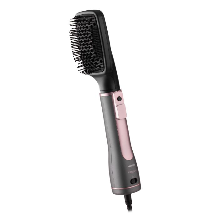 Фен-щётка Ardesto  Brush Pink Touch,1200Вт, 2скорости, 2 темп. режима, LED-дисплей, функция ионизации , 4 насадки, серый+розовый