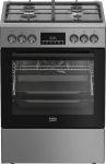Плита Beko комбінована, 72л, 60x60см, конвекція, дисплей, телескопічна направляюча, нержавіюча сталь