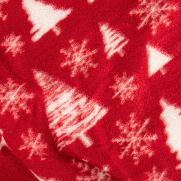 Плед Ardesto Christmas Fleece 130x160см, 100% полиэстер, заснеженные елки