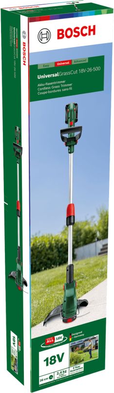 Триммер садовый аккумуляторный Bosch UniversalGrassCut 18V-26-500 1х2.5А·час 26см ЗП AL 18V-20 3.5кг