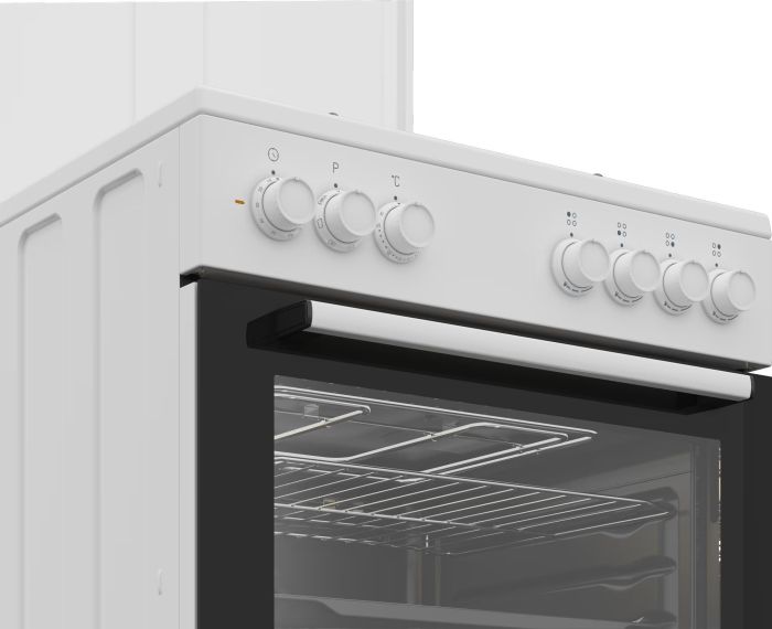 Плита Beko комбінована, 66л, 60x60см, конвекція, білий