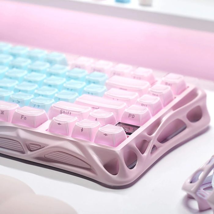 Клавиатура механическая GravaStar Mercury K1 Lite 80keys, GravaStar x BSUN Grey, BT/WL/USB, Aurora Mist